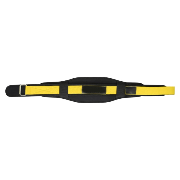 Sportsvektløfterbelte Pustende svetteabsorberende Justerbar stramhet Midjebeskyttelsesbelte svart og gult XL (3,1-3,3 fot midje 41-43)