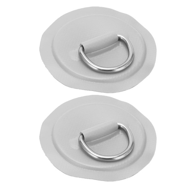 D Ring Pad Patch PVC oppustelig båd tømmerflåde Jolle Kano Surfboard Kajak Tie Down Fitting Grå