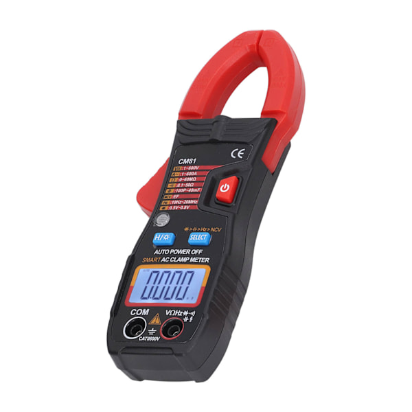 Digital Tangmeter Multifunktionel AC DC Amperemeter Smart Auto Ranging Multimeter 1V‑600V
