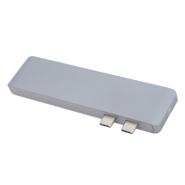 Telakointiasema 10Gbps 5Gbps USB3.0 -liitännät Muistikortinlukija Kevyt Kannettava Type C Hub MacBookille, harmaa