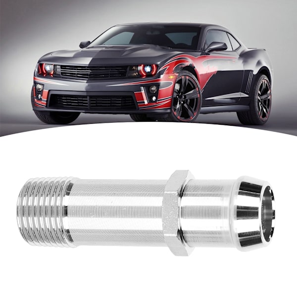 Forkromet stål vandpumpe fitting varmelegeme slange 1/2in NPT til 3/4in Barb SBC BBC Passer til Chevrolet