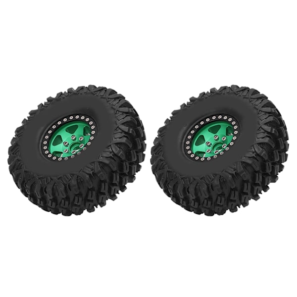 2 kpl/setti 1,9 tuuman 120 mm pyörän vanteet renkaat Axial SCX10 D90 F350 1/10 RC-auton päivitysosille, vihreä musta