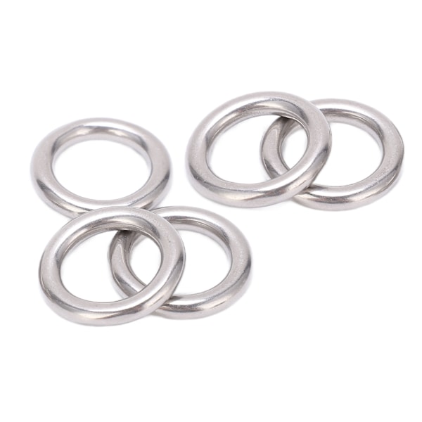 5 stk. 304 Rustfritt Stål Runde O-Ringer Flerbruks Sømløs Sveiset Metall O-Ring for Seiling Dykking 5x20mm