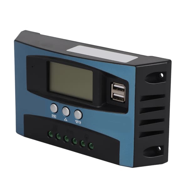 Solar ladecontroller 12V 24V Intelligent identifikation MPPT opladning LCD-display solpanel ladecontroller 50A (20A afladning)
