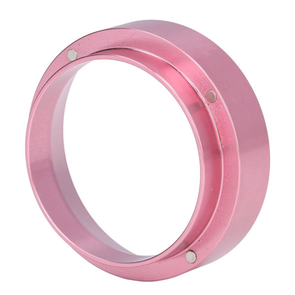 Doseringstratt i aluminiumlegering, universell doseringsring med magnetism för hushåll, kaffebryggare, Shoprose rosa 51 mm