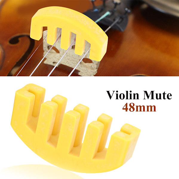 Gul kloformad stum violin Övning stum tillbehör Instrument Tyst spelande