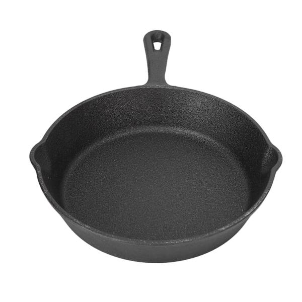 Gjutjärnspanna Jämn värmefördelning Gjutjärn Förkryddad Lättlagad Gjutjärnspanna för grill Ugn Broiler 16cm/6.3in