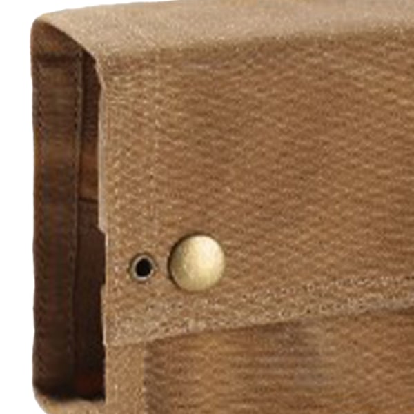 Fällbar kryddflaska väska för utomhusbruk med 9 fickor, bärbar canvas kryddburkshållare för camping, grillning, picknick, khaki