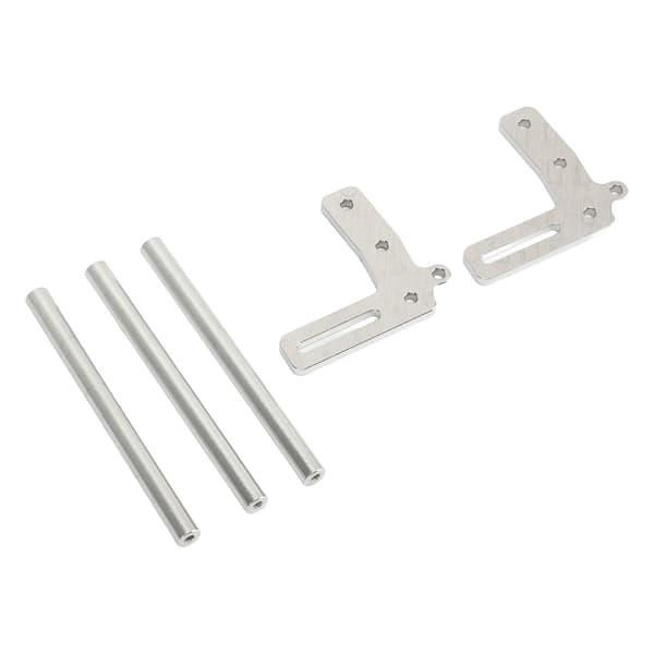 RC Front Bumper Aluminiumlegering Modellbil Front Bumper Erstatning for 1/10 RC Bil Sølv
