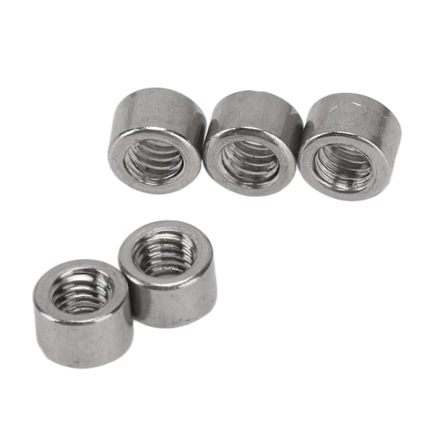 50 stk runde koblingsmuttere M4x0,7 4mm lengde 304 rustfritt stål robuste runde koblingsmuttere for vedlikehold