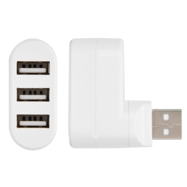 USB-hubbartsportar USB 2.0 Mini Rotate Splitter Adapter Hub för PC Notebook Laptop Mac Vit