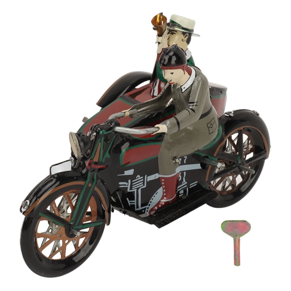 MS804A 3-hjuls motorsykkel Wind Up Toy Nostalgisk tema Personlig dekorasjon Kreative gaver Tin Leke Vintage samleobjekt for gutter Jenter