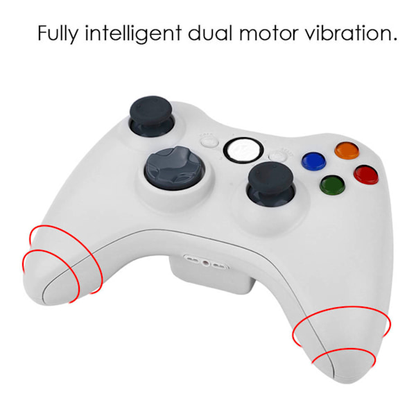 Gamepad för Xbox 360 Controller Joystick Trådlös Controller Bluetooth Wireless Game (Vit)