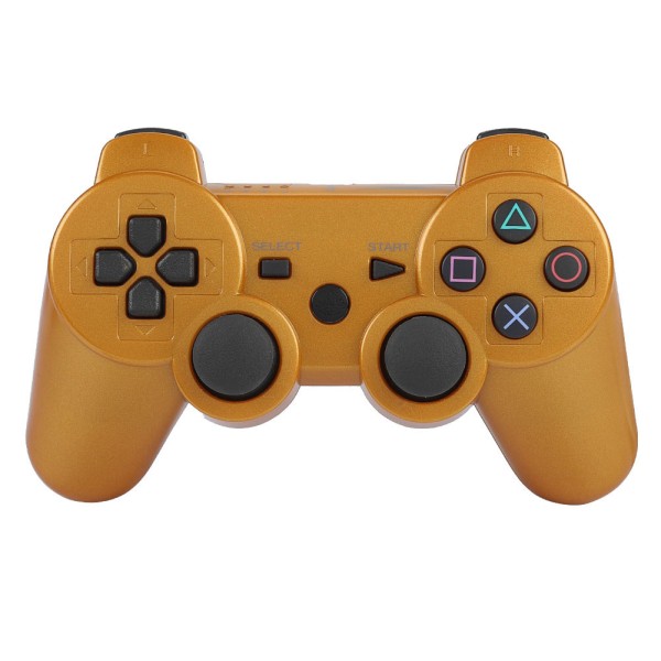 Trådløs Bluetooth Gamepad Game Controller Fuldt udstyret spilhåndtag til PS3 (gul)