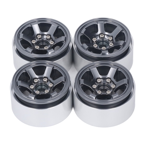 4 ST RC hjulnav set aluminiumlegering CNC RC hjul fälgnav för 1,9 tum däck slitbana titan