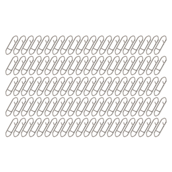 100 st Fishing Power Clips Link Rostfritt stål Snabbväxlingshastighet Clips Connector L