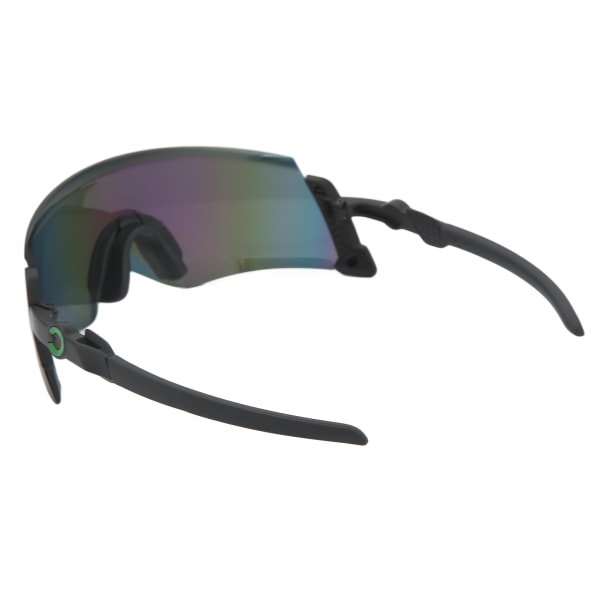 Sportsolglasögon PC-lins Lättvikt Slagtålig UV-skydd Ergonomiskt cykelglasögon för utomhusbruk svart och grönt