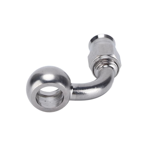 AN‑3 Banjo Øye Bremsslangekobling Rustfritt Stål 90° Adapter Biltilbehør