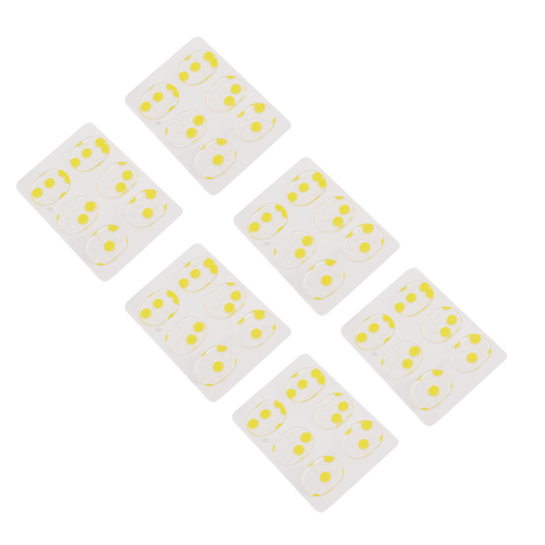 36 st Trumdämpare Gels Silikon Gel Pads Mjuka Trumdämpare för Trummor Cymbaler Tonkontroll Gula Vita Prickar