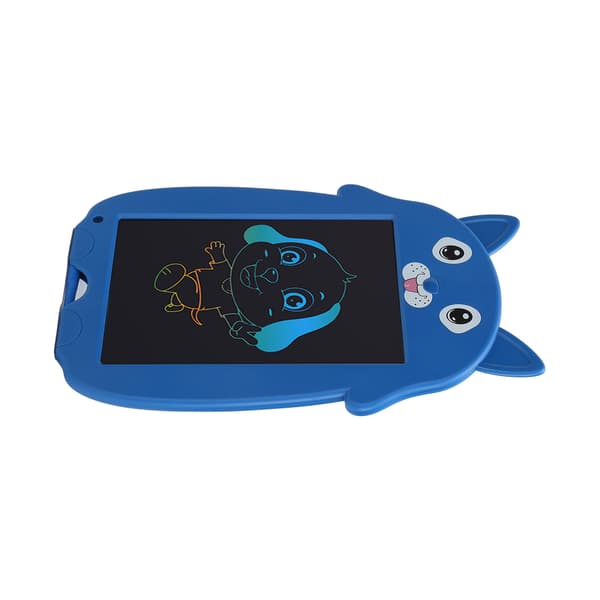 Børne LCD Tegnetablet 9 Tommer Digital Doodle Board Sletbar Farverig Malepude Hundeformet Blå