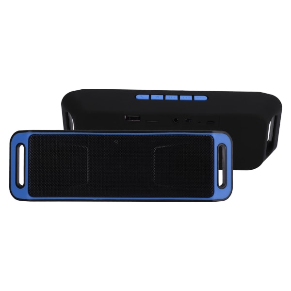 Bluetooth Dubbla Högtalare Trådlös Portabel Högtalare Multifunktionell Mini Bluetooth Högtalare för Hem Utomhus Bil Blå