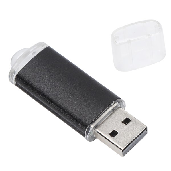 USB Flash Drive Gjennomsiktig deksel Svart bærbar lagringsminnepenn for PC-nettbrett1GB