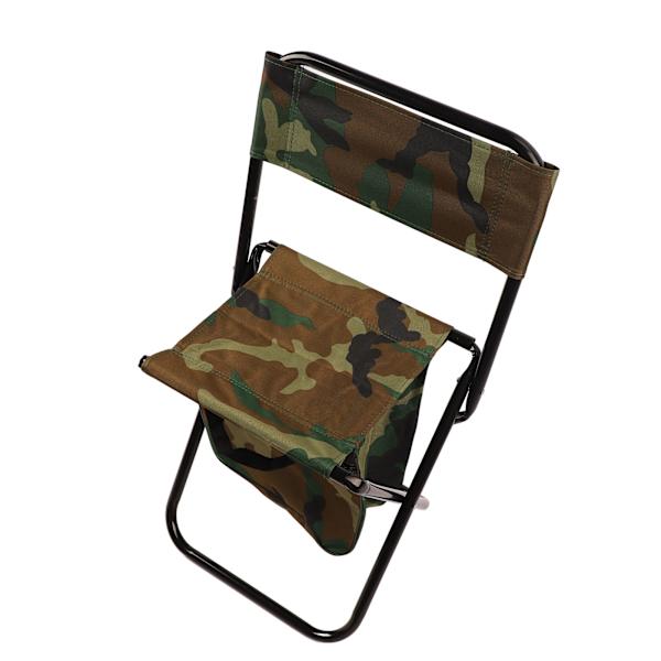 Campingstol Stålrør Oxford Klud Bærbar Klapstol Skammel med Taske til Fiskeri Picnic Strand Camouflage