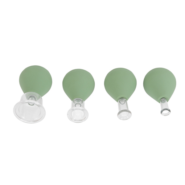 4 st Facial Cupping Therapy Set Hjälp Sömn Strama Hud Minska Fina Linjer Ansikte Vakuumsugkopp för Hemma Skönhetssalong