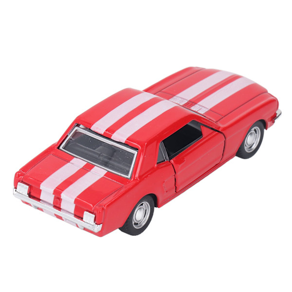 Retro-auto malli 1/32 mittakaavassa Vedä taakse Seos Klassinen ajoneuvo lelu Avattavilla ovilla Lapsille Keräilijöille Punainen