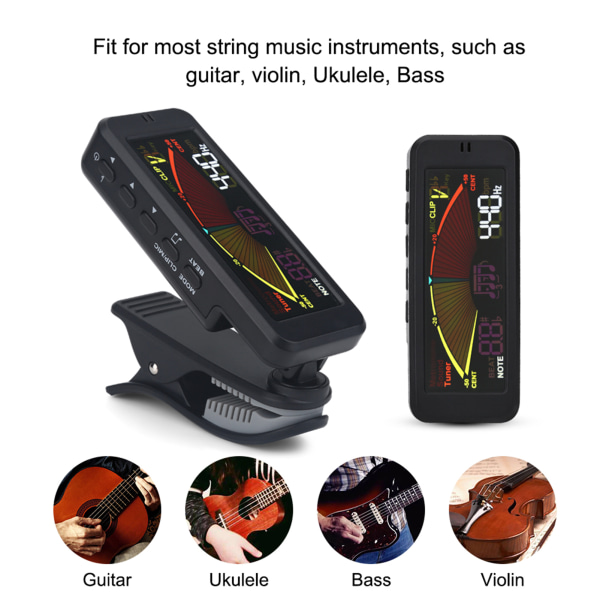 Flanger FMT-209 Digital Tuner med Clip Mount til kromatisk guitar bas Ukulele violin