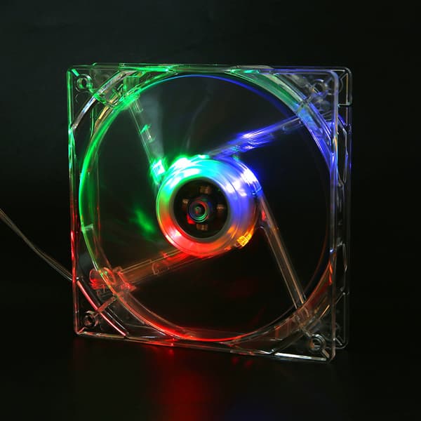 12 cm USB LED Gennemsigtig Farverig Lys Køleventilator PC Computer CPU Køleventilator