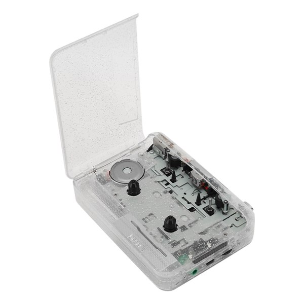 Kassett till MP3-omvandlare HiFi USB 2.0-gränssnitt Transparent Shell Bärbar kassettbandspelare