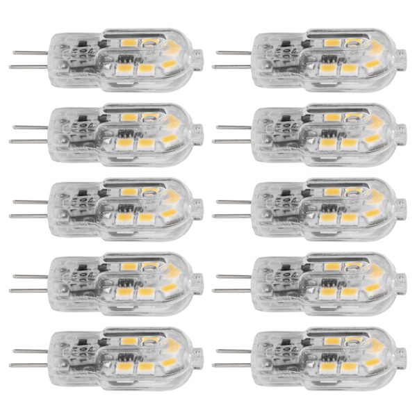 10 kpl Bi Pin -polttimoa 12LED 1.2W G4 LED -polttimo kattovalaisimeen seinävalaisimeen pöytävalaisimiin 12V