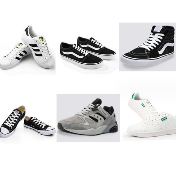 Economy flate sneakers med snøre, blanke, 120 cm, 8 mm brede