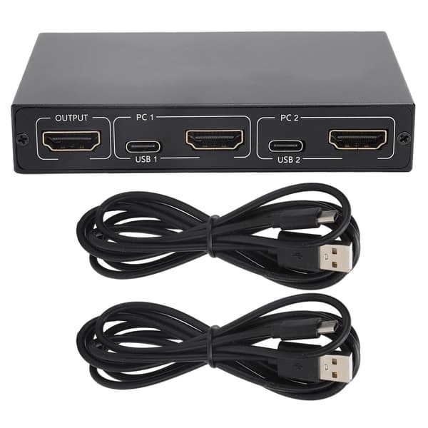 2 i 1 Ut HDMI Switch Signal Source Delningsenhet med Kabel