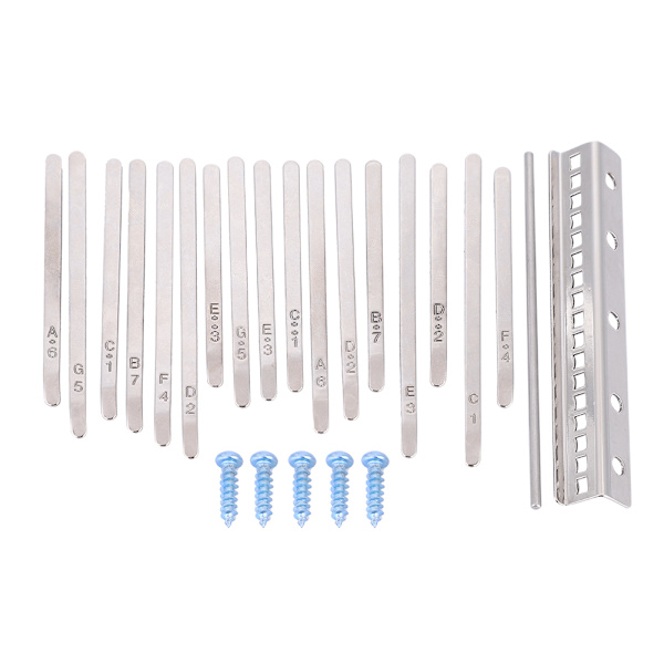 17 Note Kalimba Tommelfinger Klaver Rustfrit Stål Keys Sæt Musikinstrument DIY Reservedele