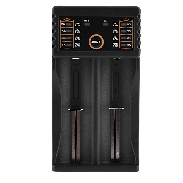 Liitokala Lii-202 USB-batterilader for 18650 / 18490 / 18350 / 17670 / 17500 / 16340(RCR123)