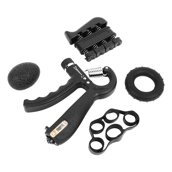 5 stk. Grip Strengthener Trainer Kit Håndtreningsball Finger Trainer Bærbar Håndgrep Treningssett for Hjemmekontor