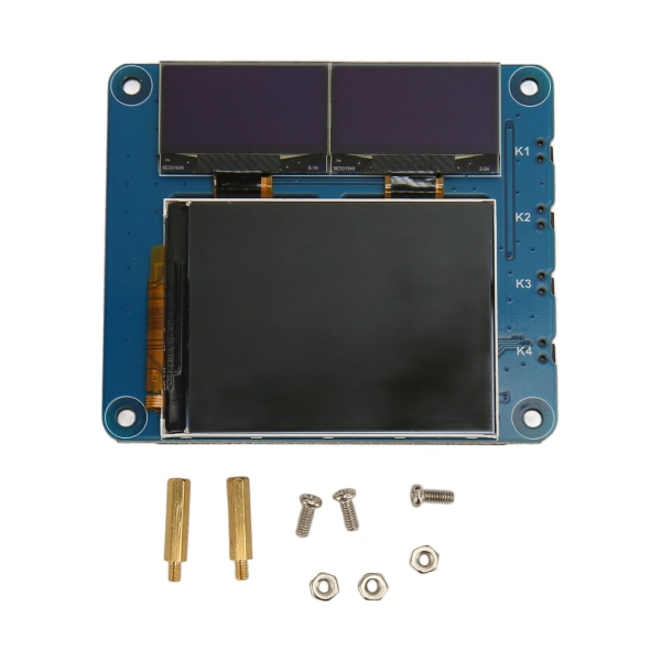 2 tommer LCD IPS-skærm og dobbelt 0,96 tommer organisk lysemitterende diode blå skærm 3 i 1 skærmudvidelseskort til RPi