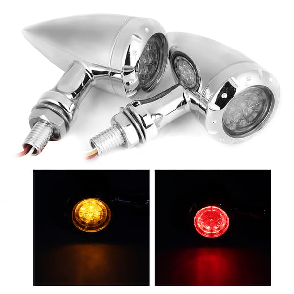 2 stk. Motorcykel 10 mm Styring Blinkende LED Blinklys