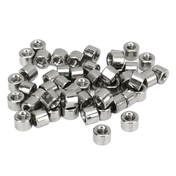50 stk koblingsmutter rund hunngevind rustfritt stål M4 koblingsmuttersett for vedlikehold
