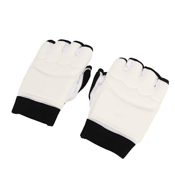 1 Par Taekwondo Handskar Andningsbara Elastiska Halvfinger Kickboxning Boxning Träningshandskar för Kampsport S