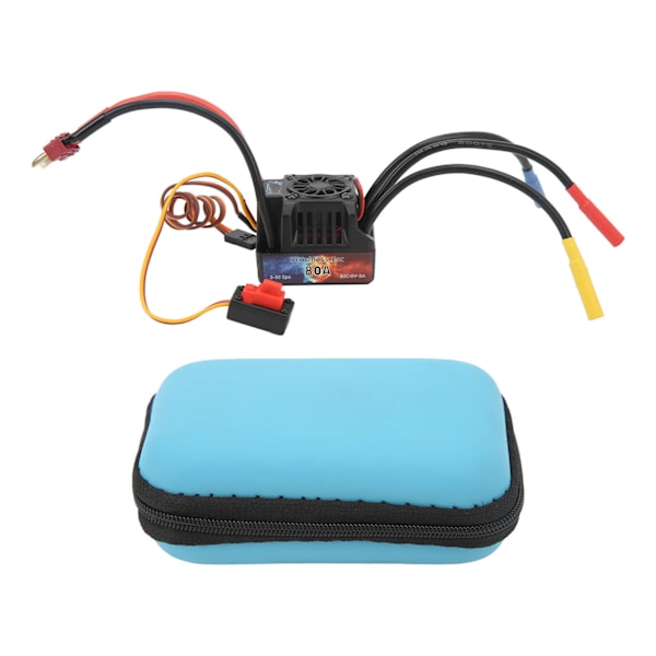 HOBBYFANS ESC Elektrisk Hastighetsregulator Vattentät 80A Borstlös ESC för 1/8 1/10 RC-bil