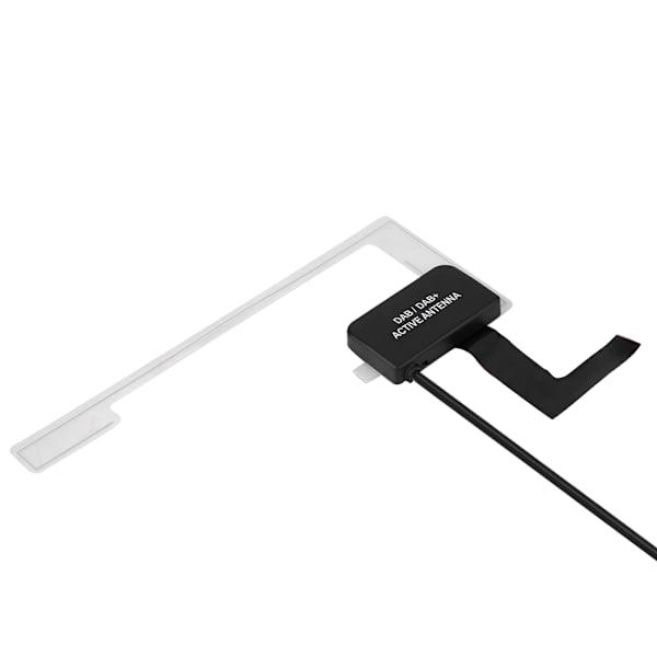 DAB / DAB+ Digital Bilradio Aktiv Antenn Aerial SMB Höger Vinkel Glasfäste