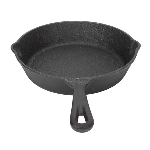 Gjutjärnspanna Jämn värmefördelning Gjutjärn Förkryddad Lättlagad Gjutjärnspanna för grill Ugn Broiler 10cm/3.9in