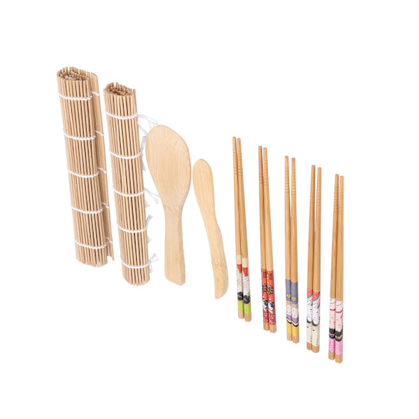 Sushi-tillverkningssats Bambu Rullmatta Ätpinnar Sushi Maker Set Present till nybörjare