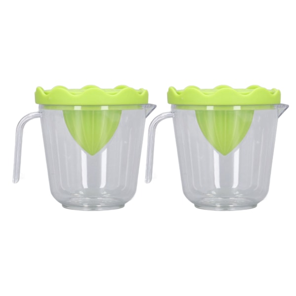 2Pcs Citrus Orange Juicer Lemon Manual Hand Squeezer PP Multi Function for Household Green