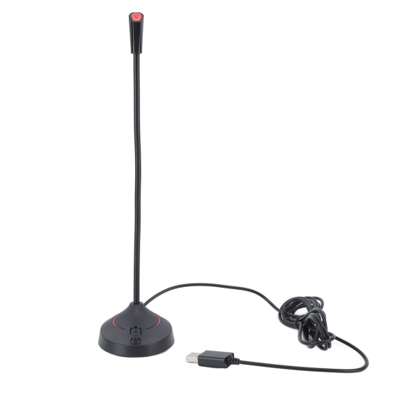 Svanhals trådad mikrofon Svart 360 grader Pick Up Desktop Svanhalsmikrofon för karaokekonferensinspelning USB