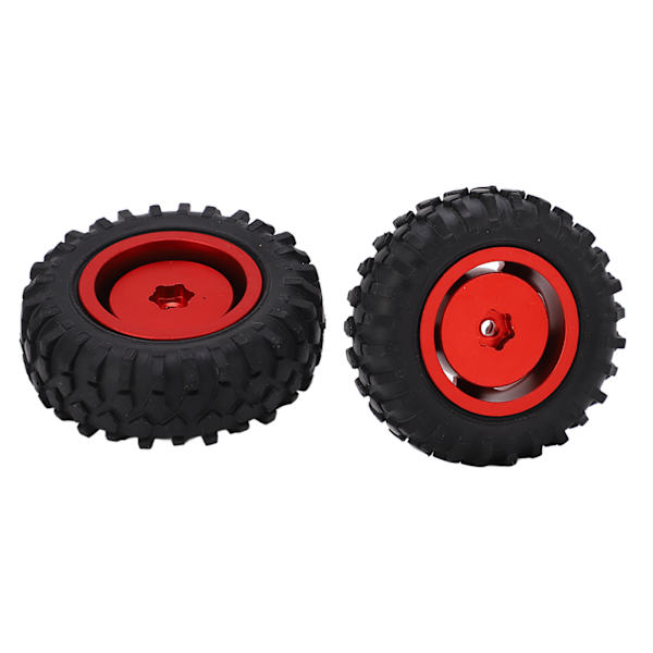 2 stk/sett 55 mm Metallfelger Dekksett for AXIAL SCX24 1/24 RC Bilfelg Gummidekk Rød