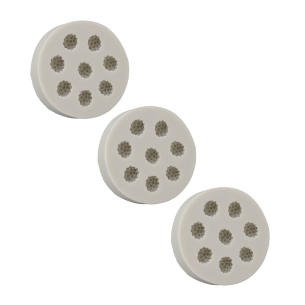 3 stk. silikoneform hindbærform nem afstøbning fleksibel blød grå bageform til DIY kage fondant chokolade